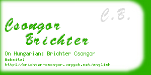 csongor brichter business card